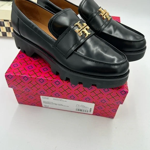 Women's Tory Burch Everly chunky leather loafers size 10.5 US - Picture 4 of 10